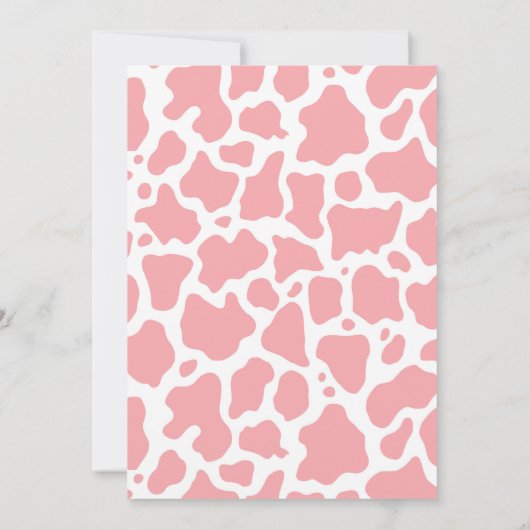 ウェスタンマイファーストロデオ誕生日ガール（ピンク） 招待状 (裏面)