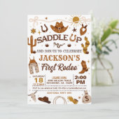 ウェスタンマイファーストロデオ誕生日 招待状 (スタンド正面)