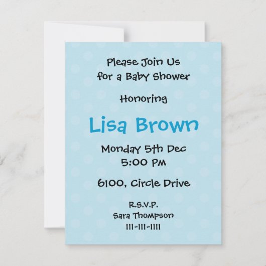 ウェスタンママベビーシャワー招待状 招待状 (裏面)