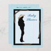 ウェスタンママベビーシャワー招待状 招待状 (正面/裏面)