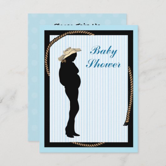 ウェスタンママベビーシャワー招待状 招待状 (正面/裏面)