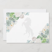 ウェスタンミントグリーンカクティキンセアニラ日付を保存 招待状 (裏面)