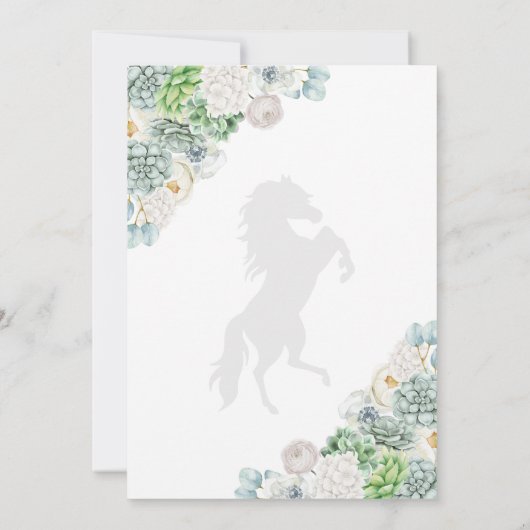 ウェスタンミントグリーンカクティデイトクインセアニラを保存 招待状 (裏面)