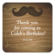 ウェスタンムスターシェードウッド誕生日パーティーシールラベル