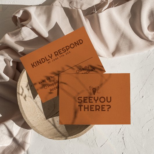 ウェスタンモダンカウーはっきりしたスカルボホユニークズ 出欠カード