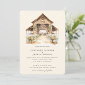 ウェスタンモダン素朴結婚式招待状 招待状 (スタンド正面)