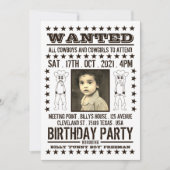 ウェスタンモダン誕生日 招待状 (正面)