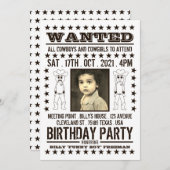 ウェスタンモダン誕生日 招待状 (正面/裏面)