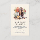 ウェスタンモダン・ボホ結婚のウェブサイト エンクロージャーカード (正面)