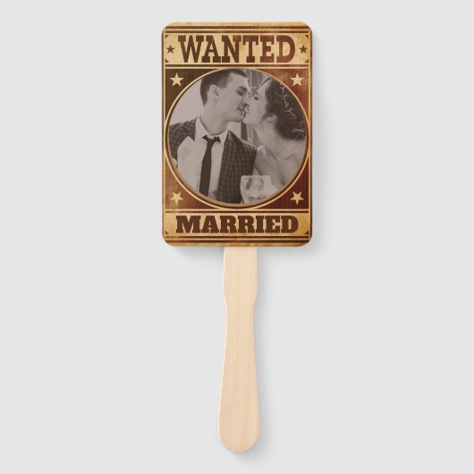 ウェスタンユニークスタイルウェディングプログラムハンドファン ハンドファン (正面)