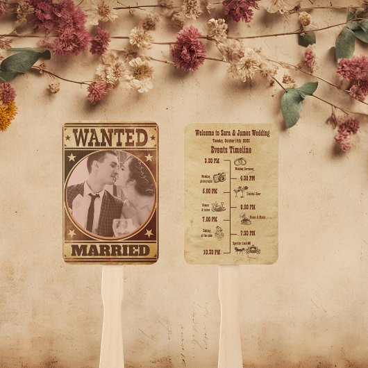 ウェスタンユニークスタイルウェディングプログラムハンドファン ハンドファン