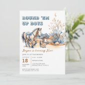 ウェスタンラウンドエムアップボーイズカウボーイバースデーパーティー 招待状 (スタンド正面)