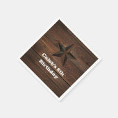 ウェスタンラスティススターオンウッドカントリー素朴パーティー スタンダードカクテルナプキン (角)