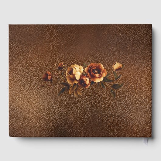 ウェスタンラスティックフラワーパーソナライズド ゲストブック (裏面)