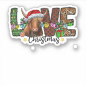 ウェスタンラブクリスマススコティッシュカウハイランドキャットル シール (正面)