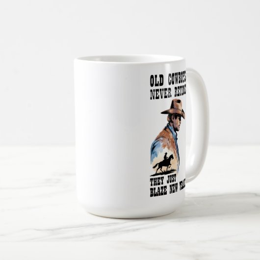 ウェスタンリタイアオールドカウボーイズトレーラーブザース コーヒーマグカップ (正面右)
