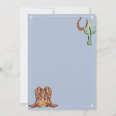 ウェスタンリトルカウボーイフォト男の赤ちゃんシャワー 招待状 (裏面)