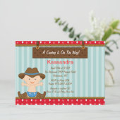 ウェスタンリトルカウボーイベビーシャワー招待状 招待状 (スタンド正面)