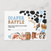 ウェスタンリトルカウボーイロデオパーティーおむつラッフル エンクロージャーカード (正面)