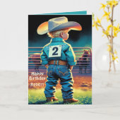 ウェスタンリトルカウボーイ2ndバースデーロデオカスタム カード (黄色い花)