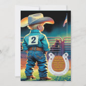 ウェスタンリトルカウボーイ2ndバースデーロデオカスタム 招待状 (正面)