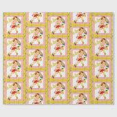 ウェスタンリトル女性のカーボーイオンスティックホースイーハウ ラッピングペーパー (フラット)