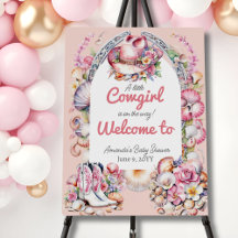 ウェスタンリトル女性のカーボーイピンクコースタルベビーシャワー