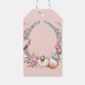 ウェスタンリトル女性のカーボーイピンクコースタルベビーシャワー ギフトタグ (裏面)