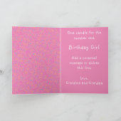 ウェスタンリトル女性のカーボーイファースト誕生日カスタム カード (内部)