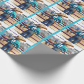 ウェスタンリトル女性のカーボーイファースト誕生日ロデオカスタムホテル ラッピングペーパー (角)