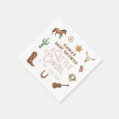 ウェスタンリトル女性のカーボーイベビーシャワー スタンダードカクテルナプキン (角)