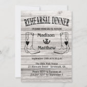 ウェスタンリハーサルディナーカウボーイ結婚ブーツ 招待状 (正面)