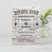 ウェスタンリハーサルディナーカウボーイ結婚ブーツ 招待状 (スタンド正面)