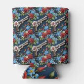 ウェスタンリボルバーガンヴィンテージバラフローラ 缶クーラー (裏面)