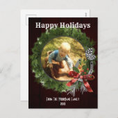 ウェスタンリースパーソナライズされたフォトホリデーカード シーズンポストカード (正面/裏面)