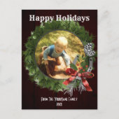 ウェスタンリースパーソナライズされたフォトホリデーカード シーズンポストカード (正面)