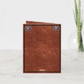 ウェスタンレザーカウボーイフォト卒業招待状 サンキューカード (裏面)