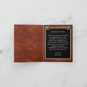 ウェスタンレザーカウボーイフォト卒業招待状 サンキューカード (内部)