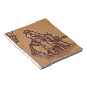 ウェスタンレザー乗馬ロデオカウボーイ ノートパッド (アングル)