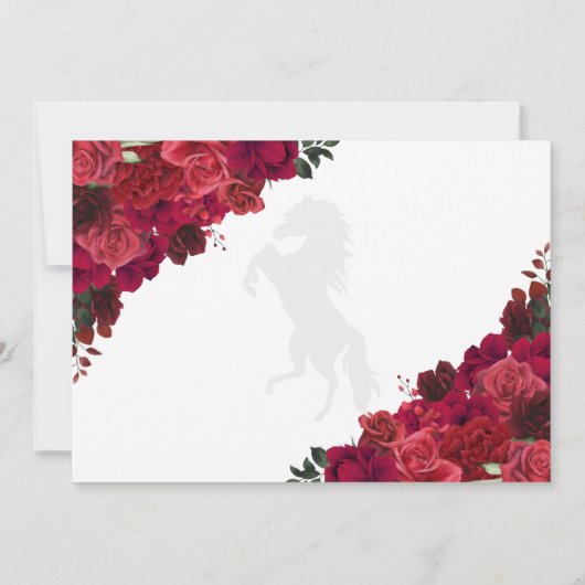 ウェスタンレッドローズチャロキンセアニラザートザデイトを保存 招待状 (裏面)