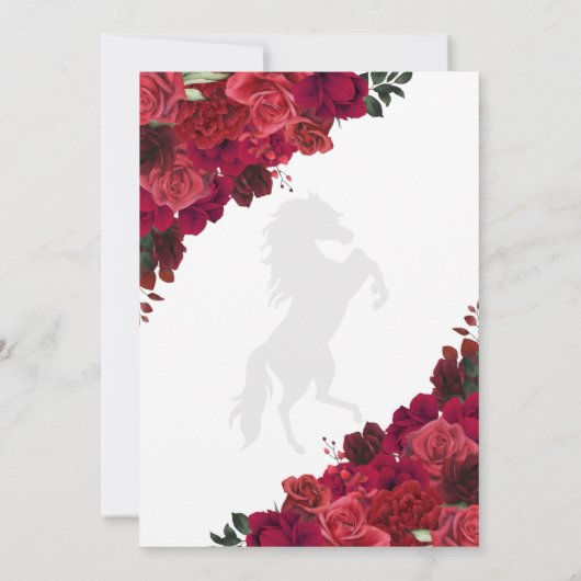 ウェスタンレッドローズチャロザデイトクインセアニラを保存 招待状 (裏面)