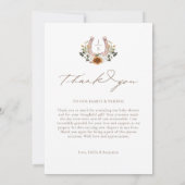 ウェスタンレースフローラ馬蹄形ベビー写真 サンキューカード (裏面)