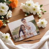 ウェスタンレースフローラ馬蹄形ベビー写真 サンキューカード