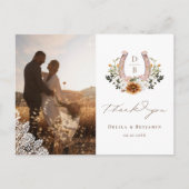 ウェスタンレースホースシューズハート結婚スクリプトの写真 ポストカード (正面)