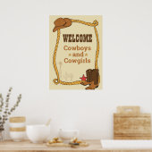 ウェスタンロデオをテーマにしたパーティー1stロデオ誕生日パーティー ポスター (キッチン)