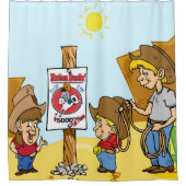 ウェスタンロデオカウボーイキッズマットンブスティン シャワーカーテン (正面)