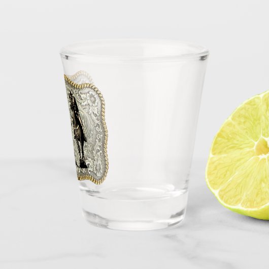 ウェスタンロデオカウボーイチームローピングベルトバックル ショットグラス (右)