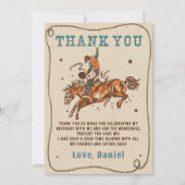 ウェスタンロデオカウボーイバースデーパーティーサンキューカード サンキューカード (正面)