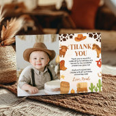 ウェスタンロデオカウボーイワイルドウェスト誕生日写真 サンキューカード