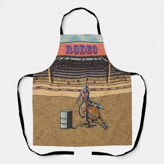 ウェスタンロデオカウボーイ女性のカーボーイバレルレース エプロン (正面)